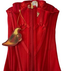 Agent Provocateur Red and Gold Corset